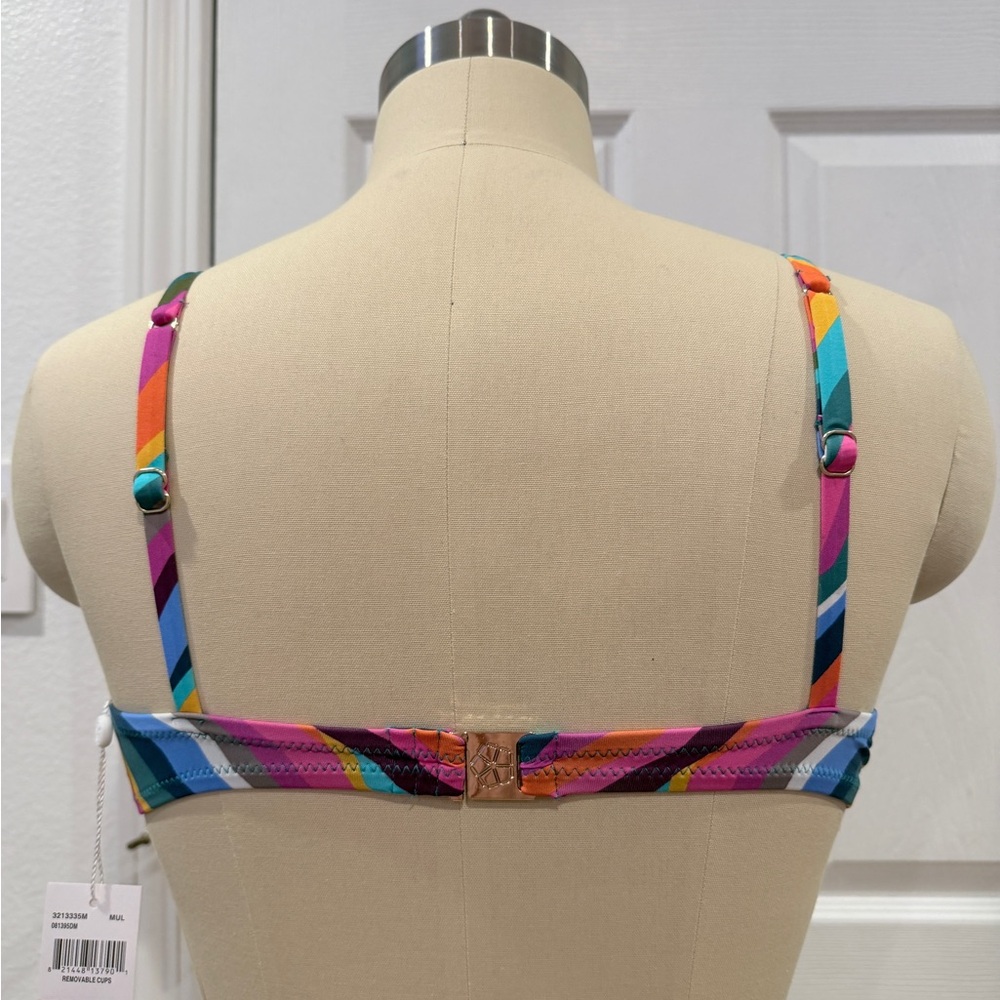 BNWT Trina Turk Colorful Chevron Bikini Top - Picture 7 of 13